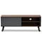 Baxton Studio Mallory Modern and Contemporary Two-Tone Walnut Brown and Grey Finished Wood TV Stand 180-11223-Zoro - alternate 6